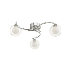 Nakita - Chrome 3 Light Semi Flush with Double Glass Nakita - Chrome 3 Light Semi Flush with Double Glass