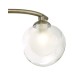 Dar NAK5375-04 - Nakita - Double Glass & Antique Brass 3 Light Semi Flush