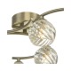 Dar_Vol3-NAK6475-05 - Nakita - Twisted Glass & Antique Brass 6 Light Semi Flush