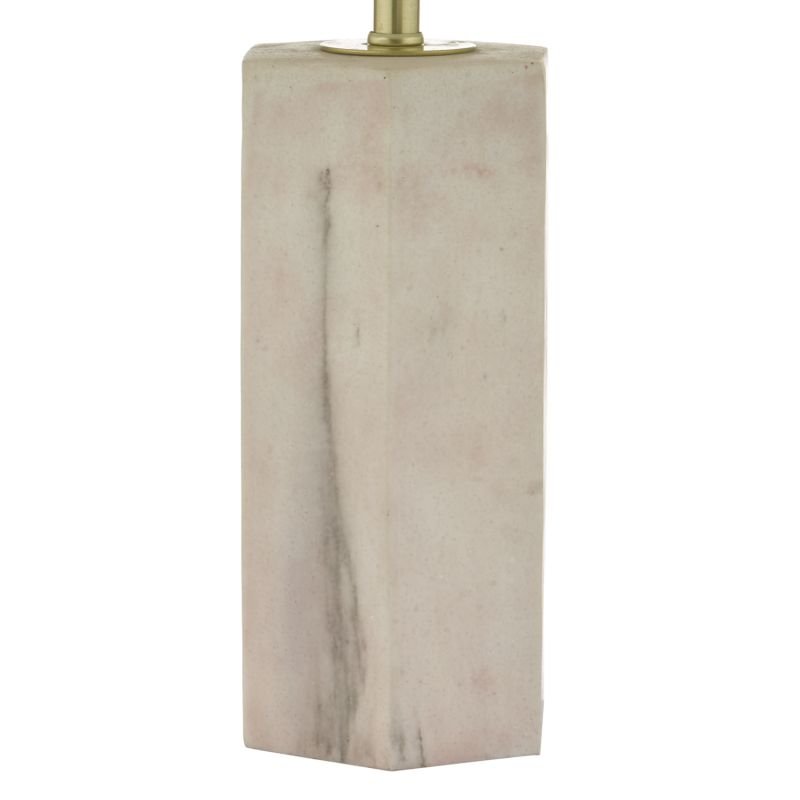 Dar-NAL4203 - Nalani - Pink Marble Effect Table Lamp with Ivory Shade