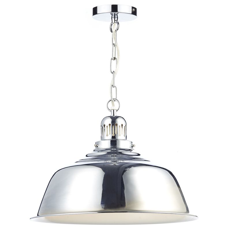 Ceiling Lights - Nantucket - Polished Chrome Single Hanging Pendant Dar-NAN0150 - Nantucket - Polished Chrome Single Hanging Pendant