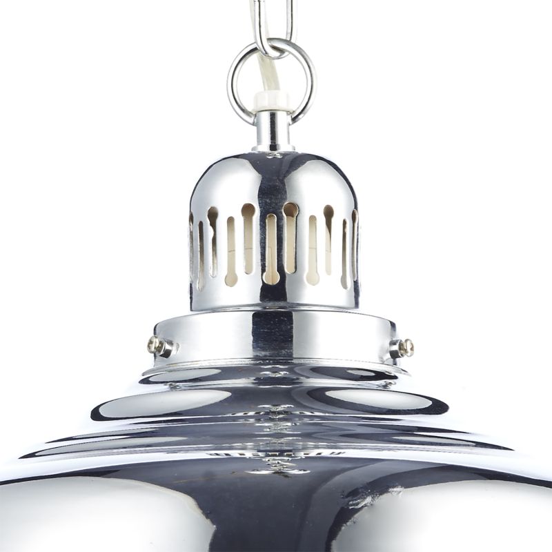 Ceiling Lights - Nantucket - Polished Chrome Single Hanging Pendant Dar-NAN0150 - Nantucket - Polished Chrome Single Hanging Pendant