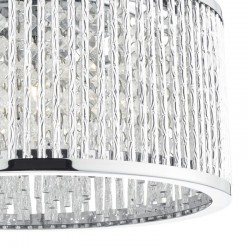 Nantes - Chrome 3 Light Ceiling Lamp with Aluminium Rods Nantes - Chrome 3 Light Ceiling Lamp with Aluminium Rods
