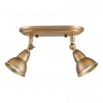 Nathaniel - Aged Brass 2 Light Spotlights