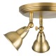 Dar-NAT7642 - Nathaniel - Aged Brass 3 Light Spotlights