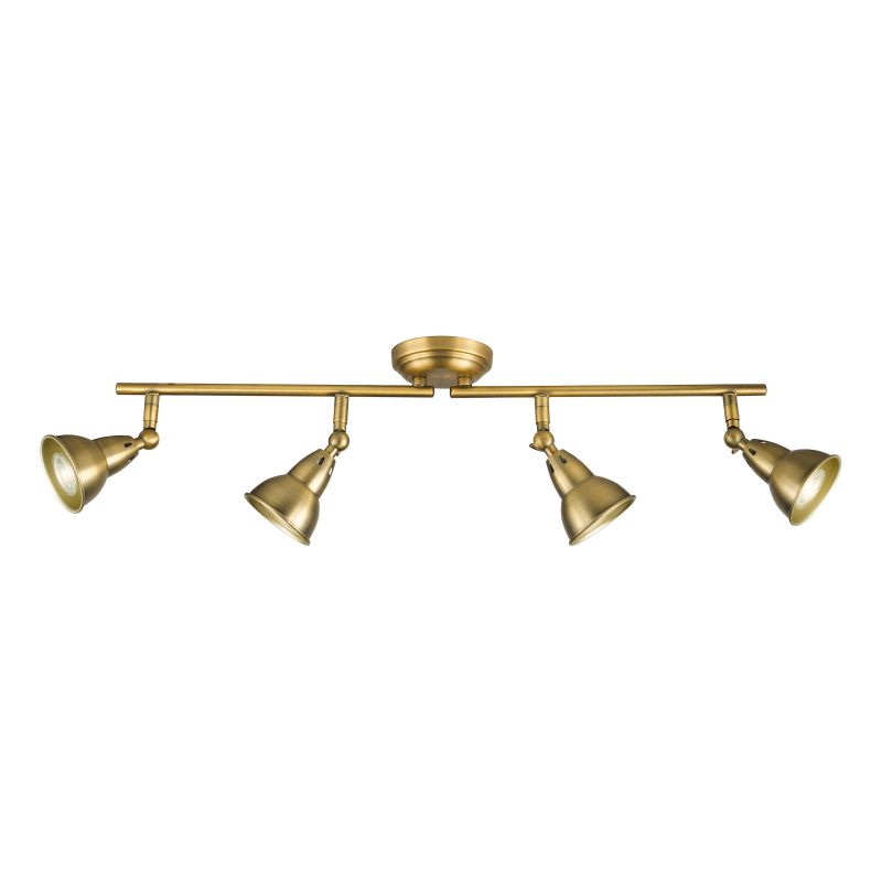 Dar-NAT8442 - Nathaniel - Aged Brass 4 Light Spotlights