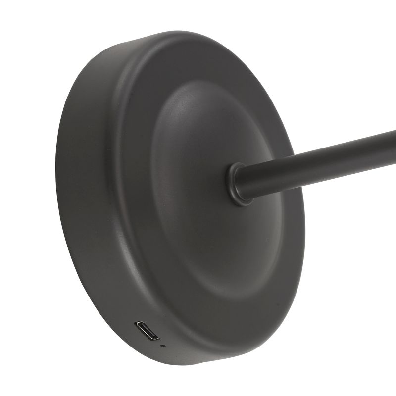 Dar-NAV0722 - Navarro - Base Only - Rechargeable Matt Black Wall Light