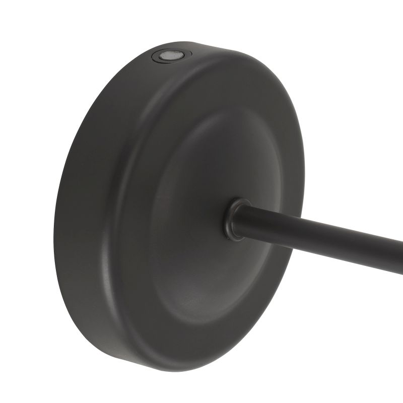 Dar-NAV0722 - Navarro - Base Only - Rechargeable Matt Black Wall Light