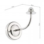 Navarro - Base Only - Rechargeable Nickel Wall Light Navarro - Base Only - Rechargeable Nickel Wall Light