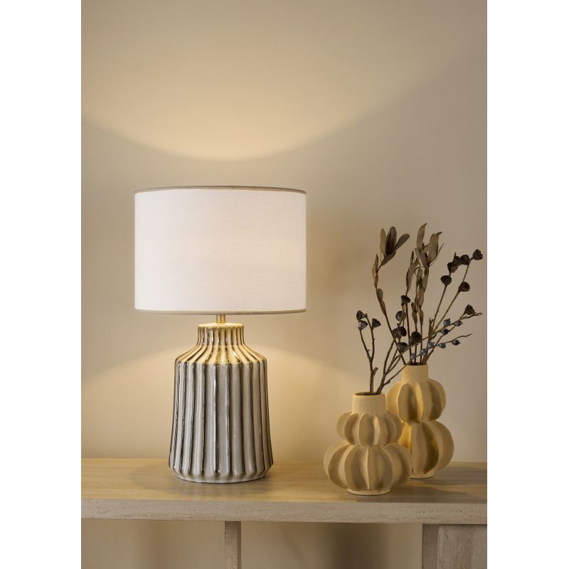 Dar-NED4229 - Nedra - Base Only - Neutral Ceramic Table Lamp
