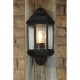Dar-NEL2122 - Nelson - Traditional Matt Black Half Wall Lamp with Clear Glass IP44
