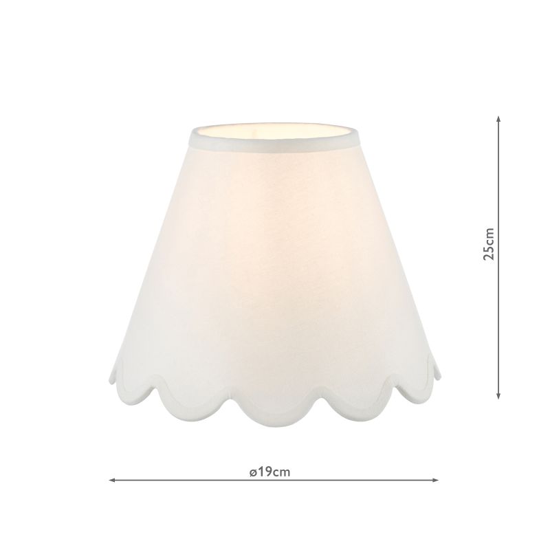 Dar-NER102 - Nerita - Shade Only - 25 cm Ivory Linen Shade