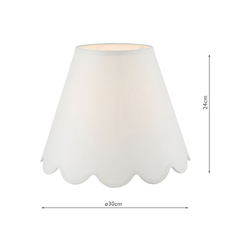 Dar-NER122 - Nerita - Shade Only - 30 cm Ivory Linen Shade