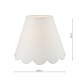 Dar-NER122 - Nerita - Shade Only - 30 cm Ivory Linen Shade