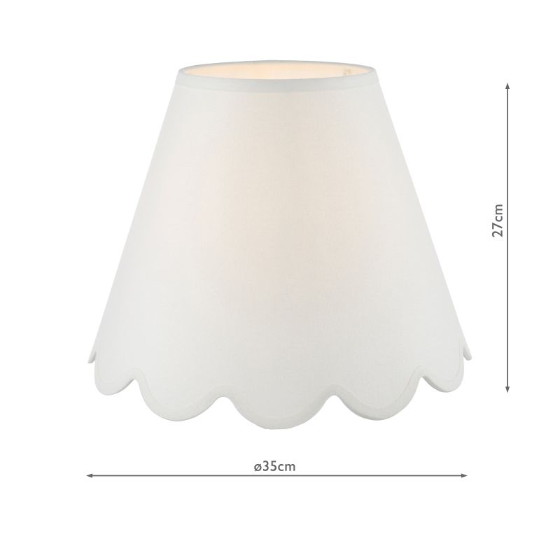 Dar-NER142 - Nerita - Shade Only - 35 cm Ivory Linen Shade