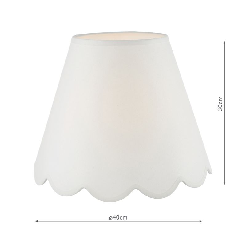 Dar-NER162 - Nerita - Shade Only - 40 cm Ivory Linen Shade