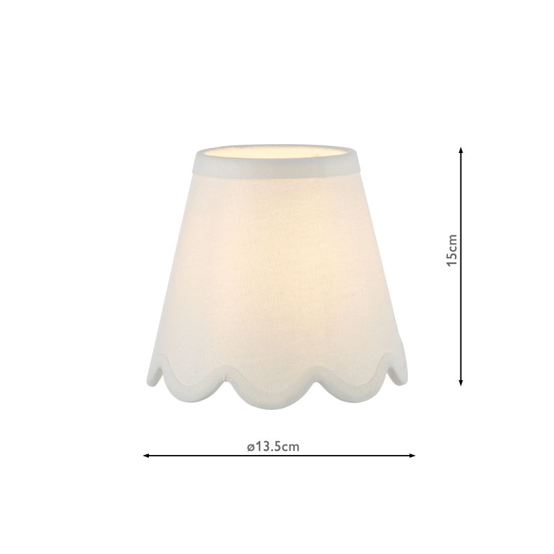 Dar-NER262 - Nerita - Shade Only - 15 cm Ivory Linen Shade