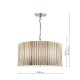 Dar-NET0363 - Netra - Satin Bronze 3 Light Pendant with Ivory Inner Shade