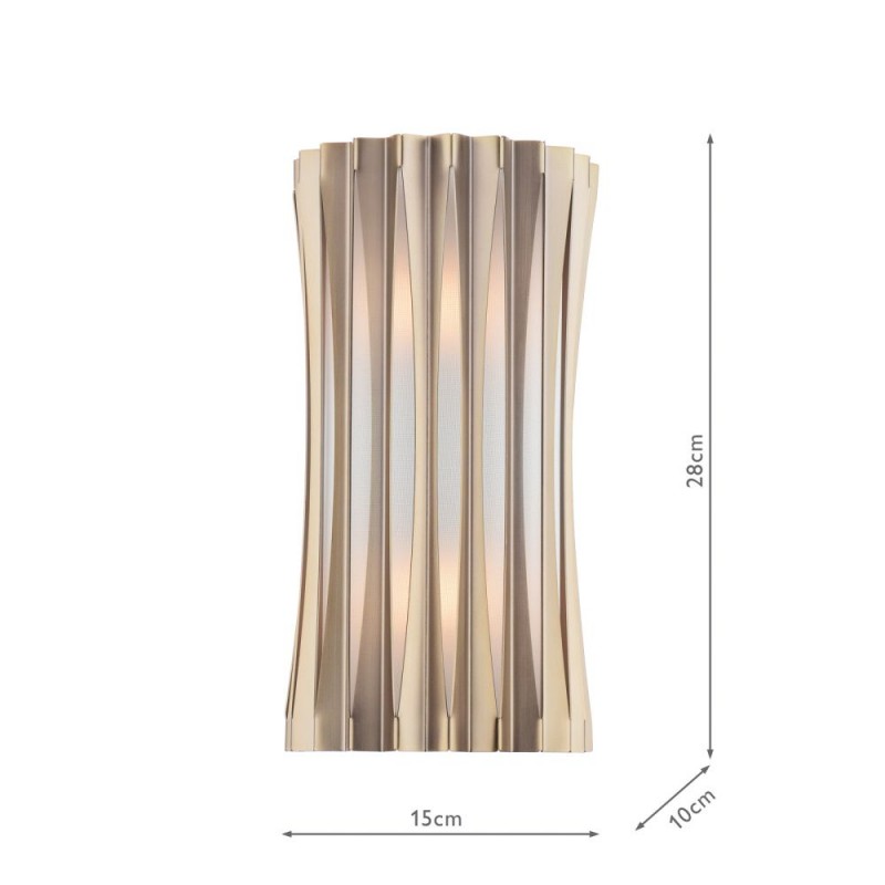 Dar-NET0963 - Netra - Satin Bronze Wall Lamp with Ivory Inner Shade