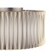 Dar-NET5363 - Netra - Satin Bronze 3 Light Flush with Ivory Inner Shade