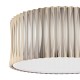 Dar-NET5363 - Netra - Satin Bronze 3 Light Flush with Ivory Inner Shade
