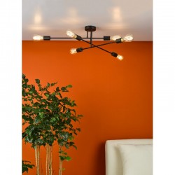 Neve - Matt Black 6 Light Ceiling Lamp Neve - Matt Black 6 Light Ceiling Lamp