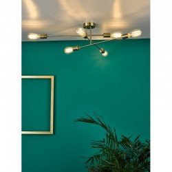 Neve - Antique Brass 6 Light Ceiling Lamp