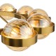 Dar-OPH1235 - Ophira - Antique Gold 12 Light Centre Fitting with Amber Ribbed Glass