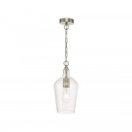 Nida - Antique Brass Pendant with Seeded Glass Nida - Antique Brass Pendant with Seeded Glass