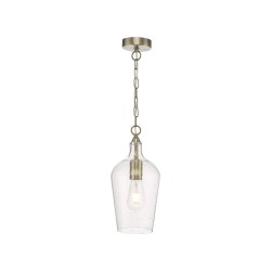Nida - Antique Brass Pendant with Seeded Glass Nida - Antique Brass Pendant with Seeded Glass
