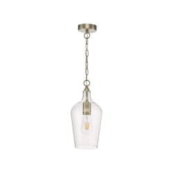 Nida - Antique Brass Pendant with Seeded Glass Nida - Antique Brass Pendant with Seeded Glass