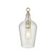 Dar-NID0175 - Nida - Seeded Glass & Antique Brass Single Pendant