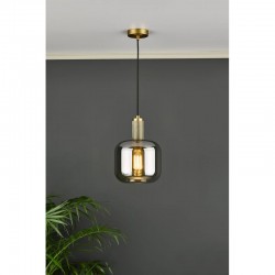 Nikolas - Antique Chrome Pendant with Smoked Glass Nikolas - Antique Chrome Pendant with Smoked Glass