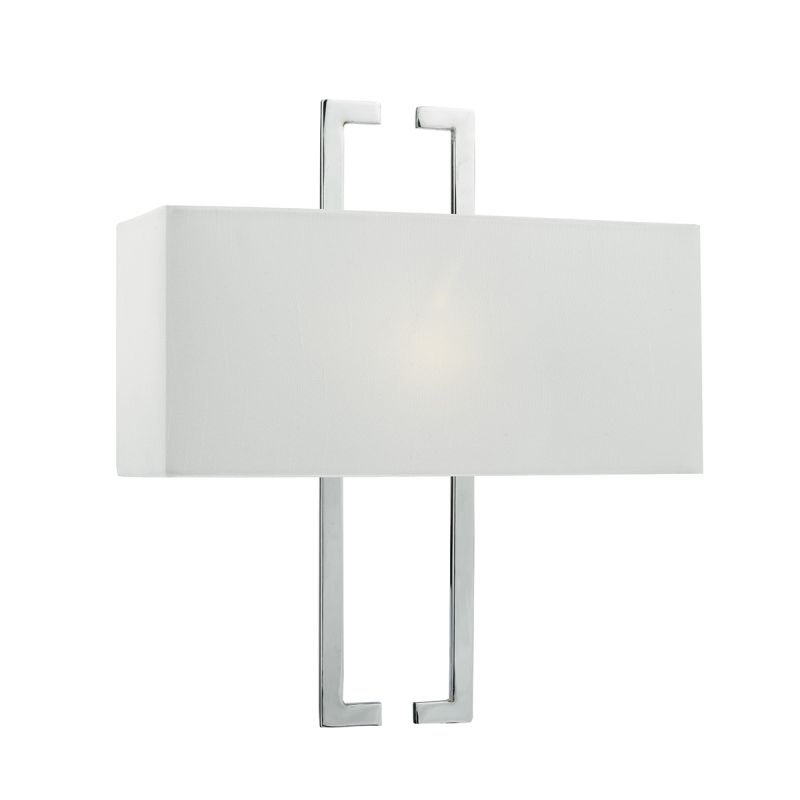 Dar-NIL0750 - Nile - Ivory Shade with Polished Chrome Wall Light