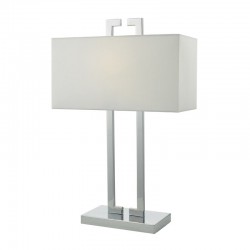 Nile - Ivory Shade with Polished Chrome Table Lamp