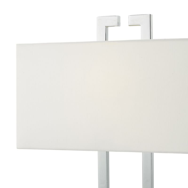 Dar-NIL4250 - Nile - Ivory Shade with Polished Chrome Table Lamp