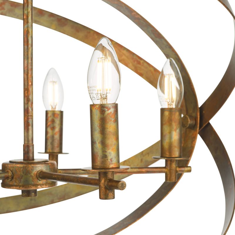 Dar-NIT0564 - Nitya - Matt Oiled Copper Metal 5 Light Centre Fitting