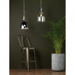 Nolan - Polished Chrome Pendant with Clear Glass