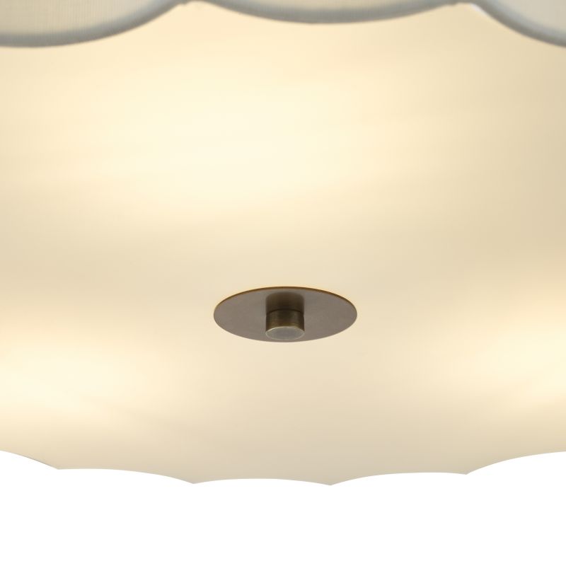 Dar-NOU0363 - Noura - Bronze 3 Light Pendant with Ivory Shade & White Diffuser