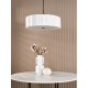 Dar-NOU0363 - Noura - Bronze 3 Light Pendant with Ivory Shade & White Diffuser