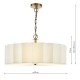 Dar-NOU0363 - Noura - Bronze 3 Light Pendant with Ivory Shade & White Diffuser