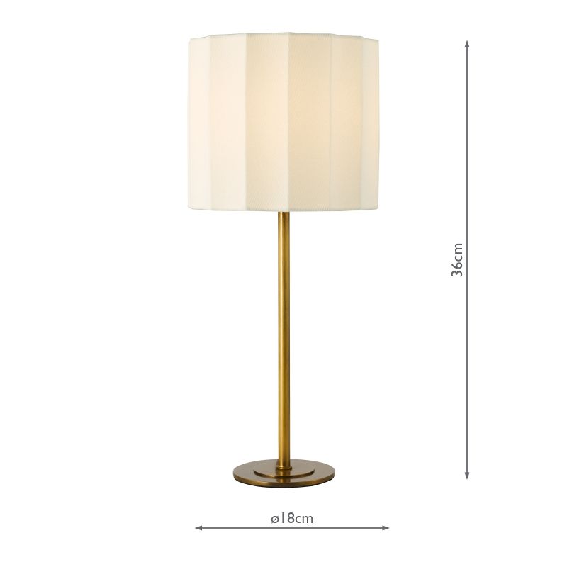 Dar-NOU4263 - Noura - Bronze Table Lamp with Ivory Shade