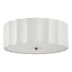 Dar-NOU5263 - Noura - Ivory 3 Light Flush with White Diffuser