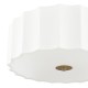 Dar-NOU5263 - Noura - Ivory 3 Light Flush with White Diffuser
