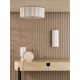 Dar-NOU5263 - Noura - Ivory 3 Light Flush with White Diffuser