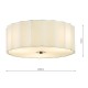 Dar-NOU5263 - Noura - Ivory 3 Light Flush with White Diffuser