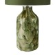 Dar-NUR4224 - Nuria - Green Art Glass Table Lamp with Green Cotton Shade