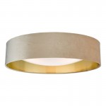 Nysa - Taupe Velvet 3 Light Flush with White Diffuser Nysa - Taupe Velvet 3 Light Flush with White Diffuser