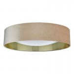 Nysa - Taupe Velvet 3 Light Flush with White Diffuser Nysa - Taupe Velvet 3 Light Flush with White Diffuser