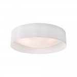 Nysa - White Faux Silk 3 Light Flush with White Diffuser Nysa - White Faux Silk 3 Light Flush with White Diffuser